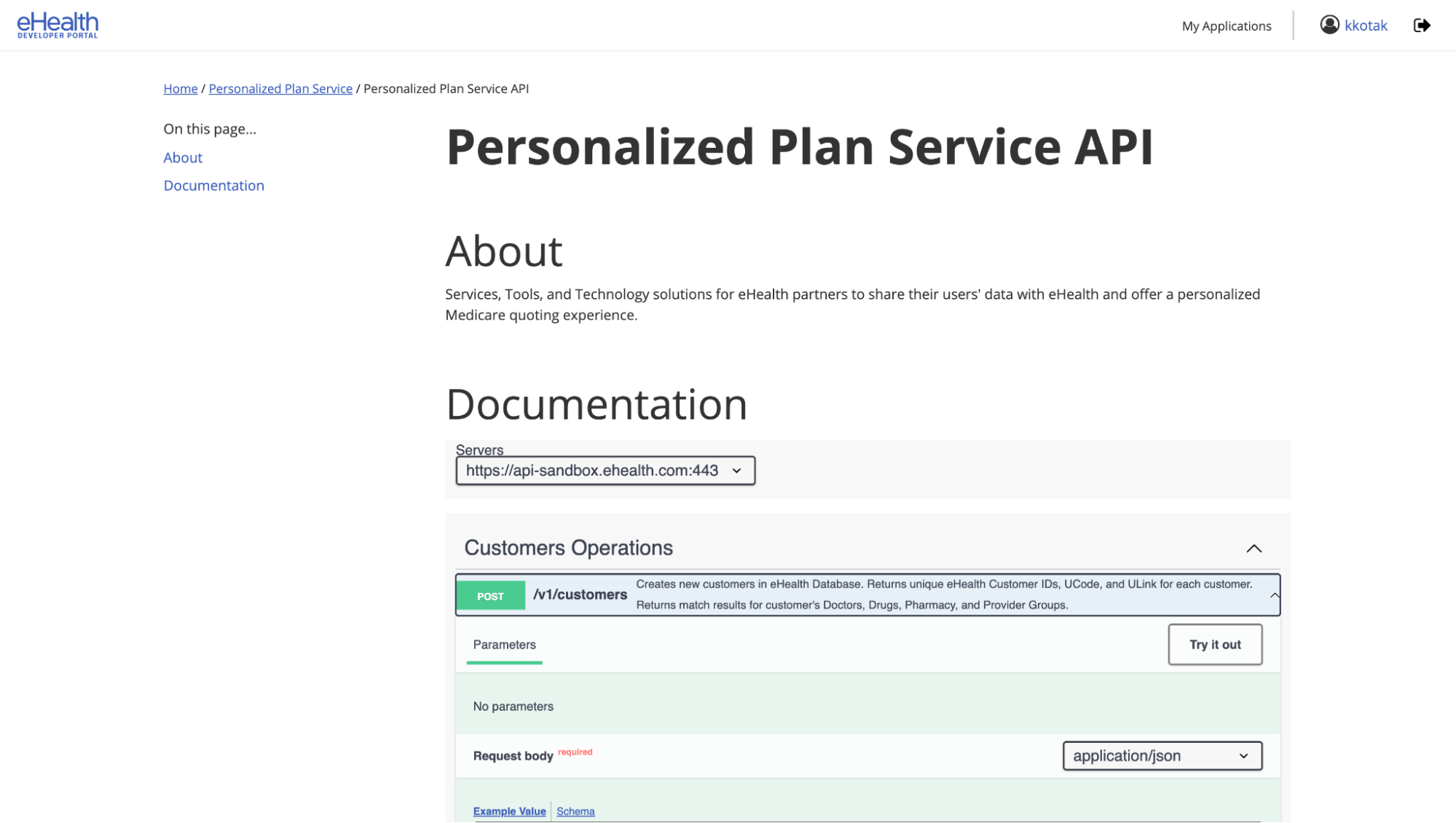 eHealth API